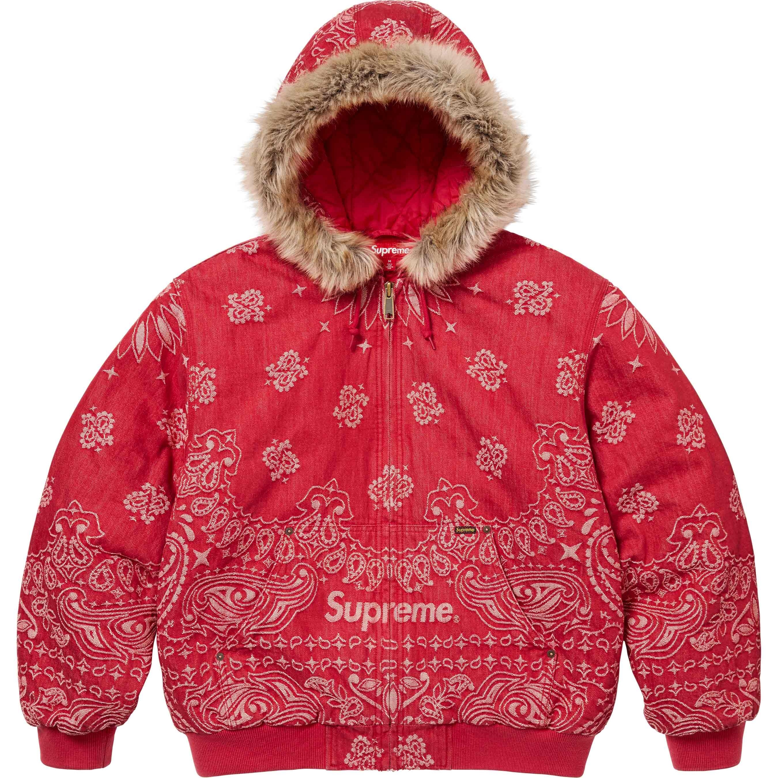 Bandana Jacquard Denim Hooded Work Jacket view 5